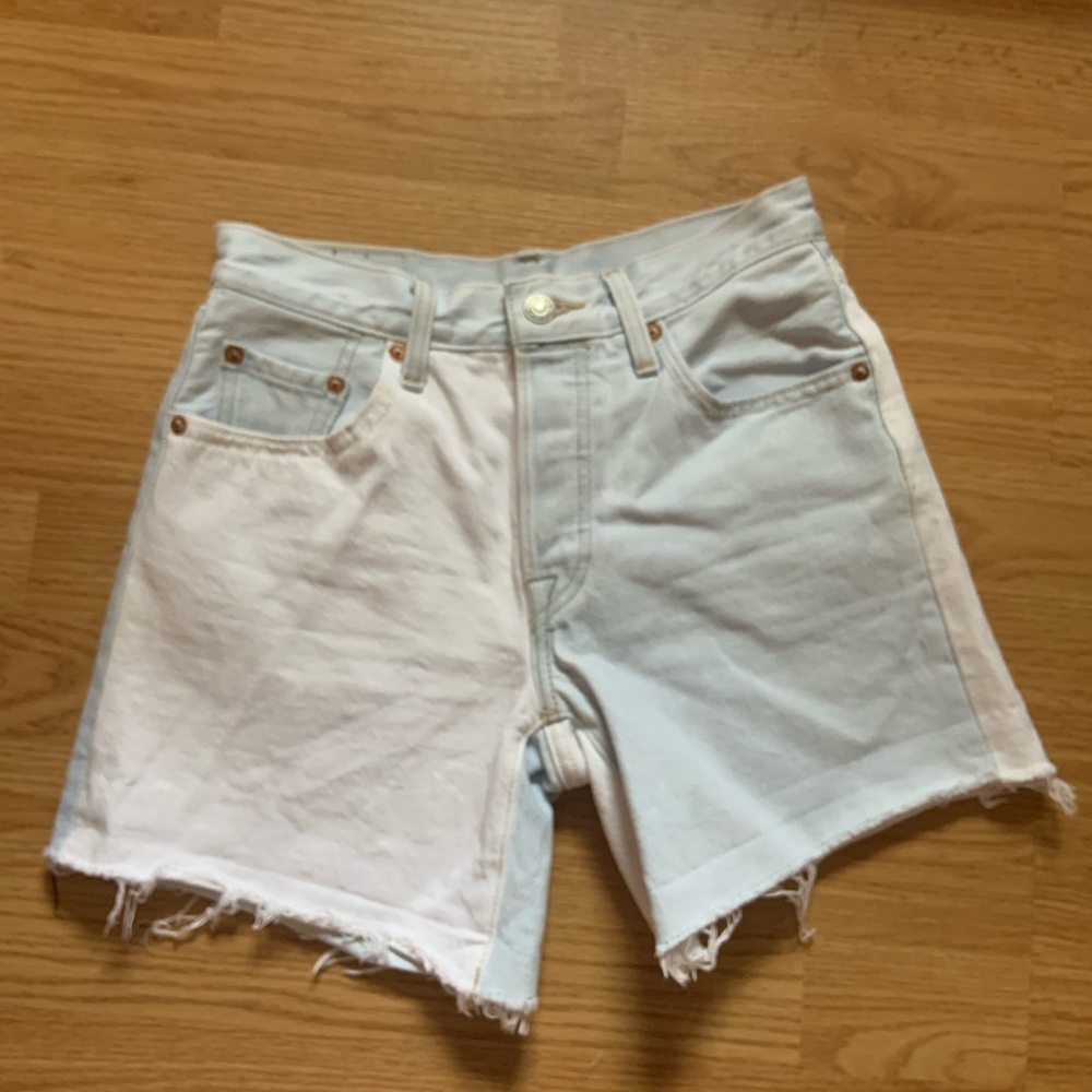 levi 501 colorblock shorts